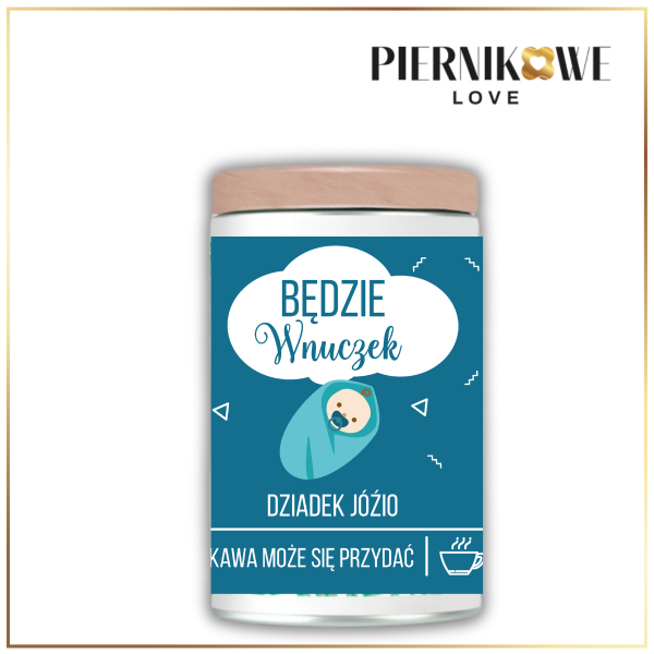 BĘDZIE WNUCZEK PUSZKA BIAŁA 150G - PREZENT NA NARODZINY WNUKA