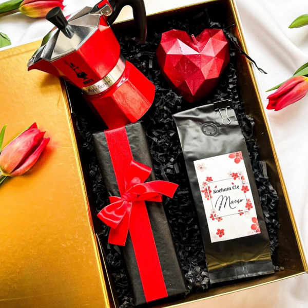 KOCHAM CIĘ MAMO - ZESTAW Z KAWIARKĄ